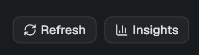 The Refresh and Insights buttons from the Job Radar header.